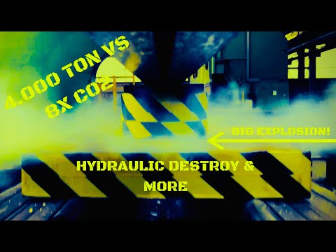 Hydraulic Press 4000 ton vs 8x Co2 #hydraulicpress #destroy #4000ton