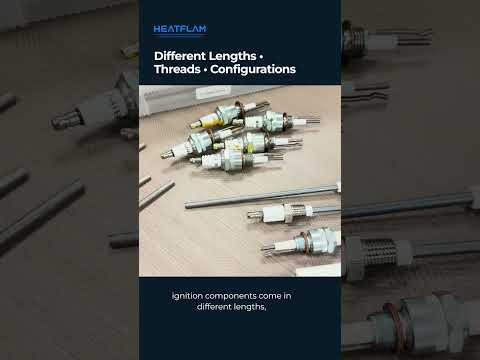 Industrial burner ignition electrodes shown in a product selection video