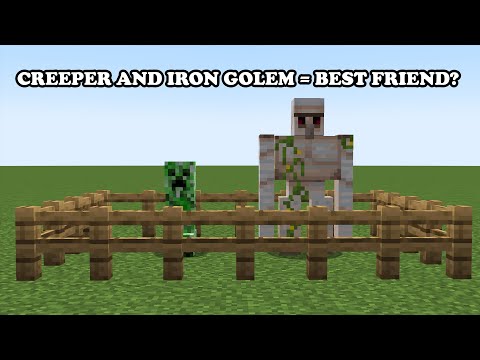 creeper and iron golem = friend?