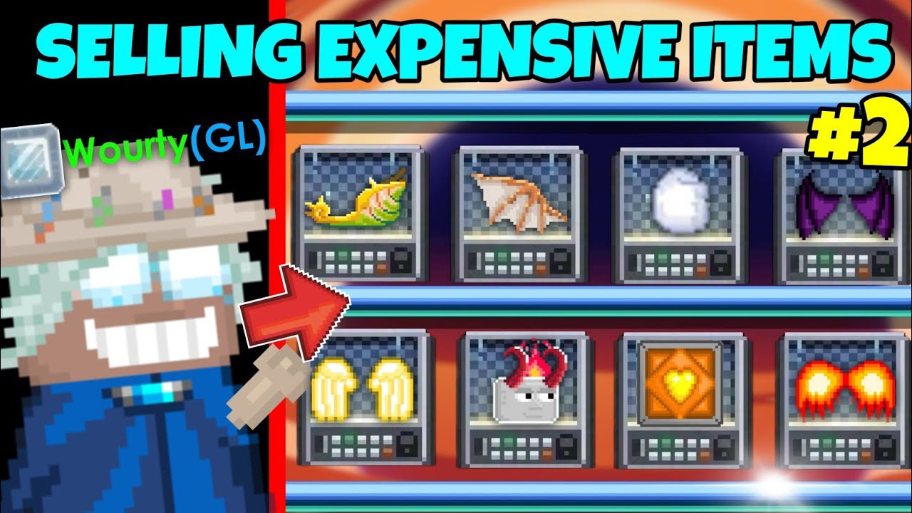 SELLING MY EXPENSIVE ITEMS #2 (TONS PROFIT!) | Growtopia 