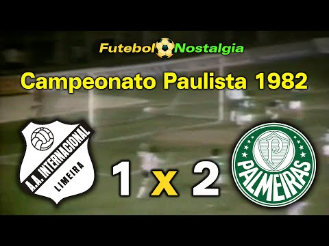 Inter de Limeira 1 x 2 Palmeiras - 24-07-1982 ( Campeonato Paulista )
