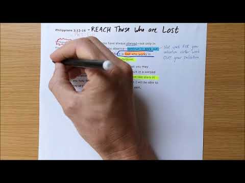 Philippians 2:12-16 // REACH Those who are Lost