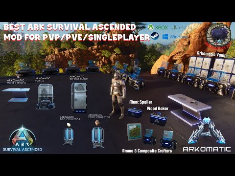 Best Ark Survival Ascended Cross Platform Mod|PvP|PvE|SinglePlayer| Arkomatic Mod Review 2024