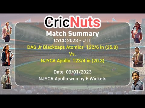 DAS Jr Blackcaps Atomics vs NJYCA Apollo - 09/01/2023 - CYCC 2023 - U11-CYCC 2023 - U11