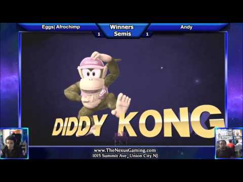 Eggs| Afrochimp(ZSS) vs Andy(Diddy Kong - Super Smash Bros. for Wii U - Winner Semis 1-31-16