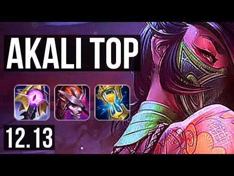 AKALI vs ORNN (TOP) | 74% winrate, 8/1/4 | EUW Grandmaster | 12.13