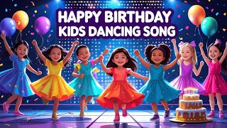 Happy birthday song cute baby dance party song ! kids nursery rhyme 🎉 cortoon rhymes 