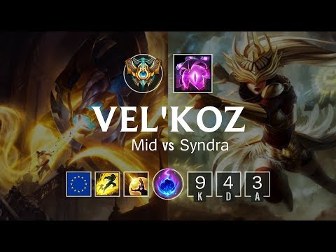 Vel'Koz Mid vs Syndra - EUW Challenger Patch 8.22