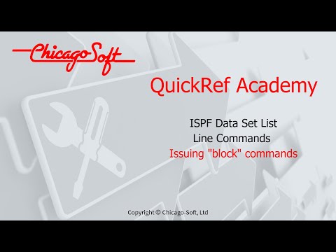 QuickRef Academy - TSO Series - DSLIST line commands - block commands
