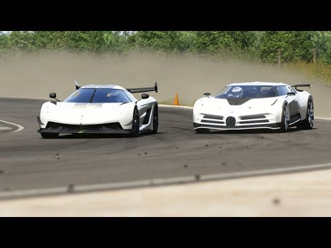 Koenigsegg Jesko vs Bugatti Centodieci at Bridgehampton