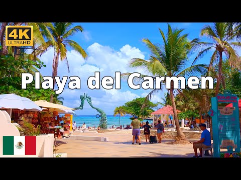 Playa del Carmen, Mexico – 5th Avenue Walking Tour in 4K