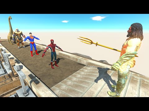 AQUAMAN DEATH RUN ATTACK - Animal Revolt Battle Simulator