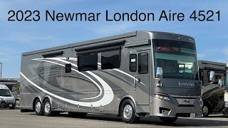 A preview image of the linked video showcasing 2023 Newmar London Aire 4521