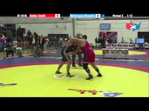 GR 120 KG   Bronze   Robbie Smith NYAC vs  Mindaugas Mizgaitis LTU