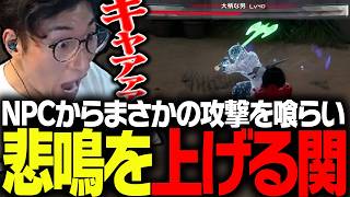 突如としてNPCと決闘が始まり、まさかの攻撃に大絶叫する関優太【Echoes of Aincrad】