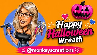 How to Make an EASY Happy Halloween Wreath | Beginner DIY 