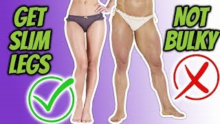 How to Slim Your Legs NOT BULK [2 min Leg Slimming Workout] | LiveLeanTV