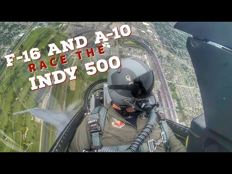 Indy 500 Flyover - F-16 & A-10 Race the 2019 Indy 500 - Cockpit View & Audio