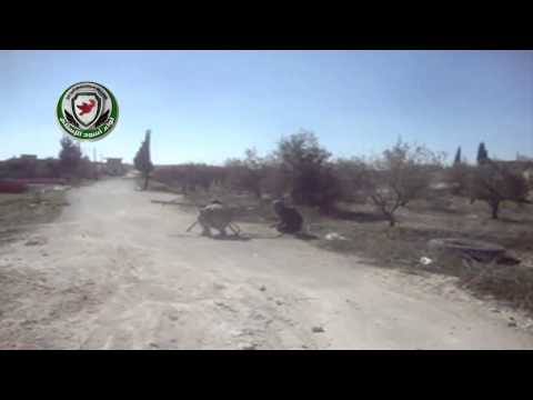 استهداف مقرات النظام في قرية الغاصبية في ريف حمص بقذيفة بي9 من قبل لواء أسود الإسلام