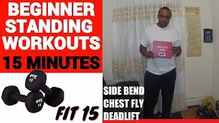 Standing Dumbbell Beginner Workout 2 | 15 minutes | Fit15