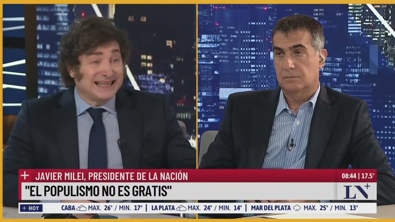 “El que está sucio no quiere ser auditado”. Entrevista completa de Milei con Laje en LN+