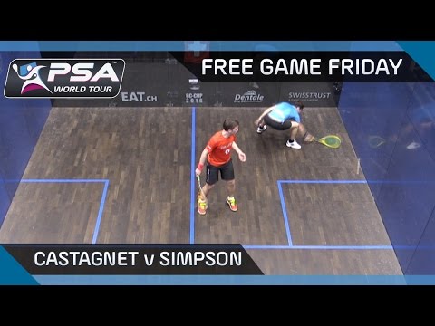 Squash: Free Game Friday - Castagnet v Simpson - Grasshopper Cup 2016