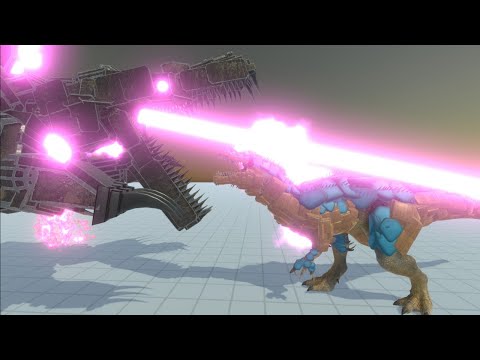 MECHA GODZILLSAURUS VS WORKSHOP UNITS EPIC BATTLES - ANIMAL REVOLT BATTLE SIMULATORS