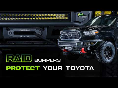 Raid Series Front And Rear Bumpers Suited For Toyota Tacoma And Tundra | Ironman 4x4 America