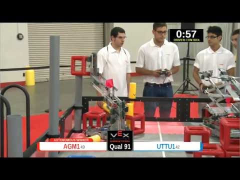 2015 VEXU Q91 - AGM1 vs UTTU1 - 33 to 22-Division Div-VEX U-VEX Worlds 2015