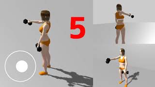 Dumbbell Front Raise, App for Muscle Training