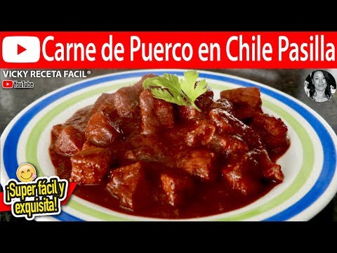 CARNE DE PUERCO EN CHILE PASILLA | #VickyRecetaFacil Video