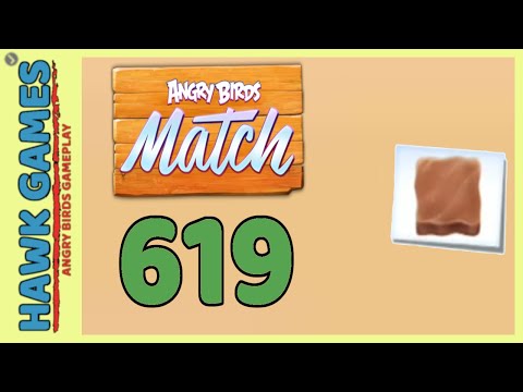 Angry Birds Match ⭐ Level 619 - Walkthrough, No Boosters