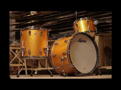 Ludwig 13/16/22" Classic Maple Fab Drum Set - Gold Sparkle image 14