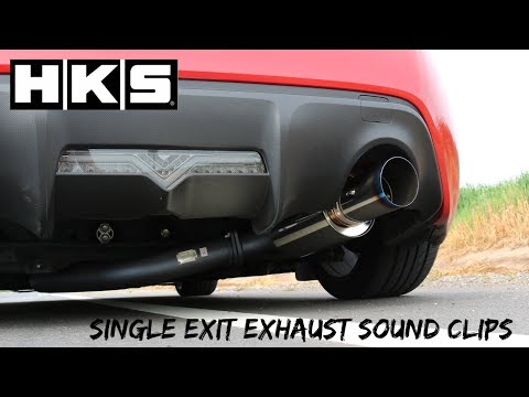 HKS single exit exhaust sound clips