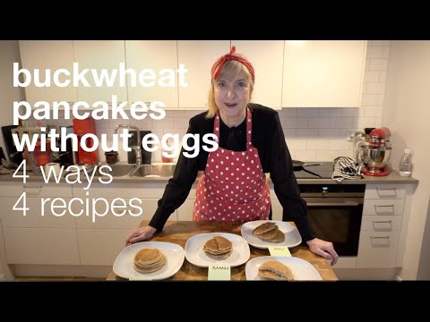 No-Egg Buckwheat Pancakes (4 Easy Variations) – With Chia Seeds, Banana, Apple or Sparkling Water