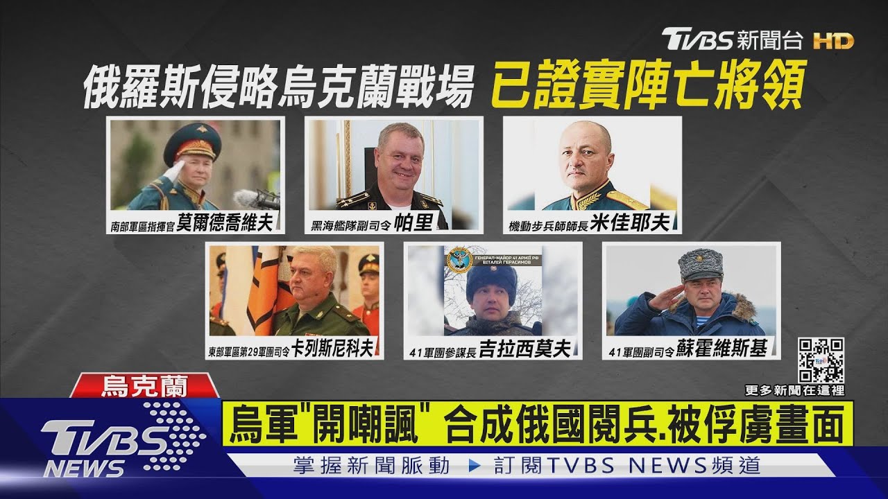 俄六將領證實陣亡 專家:盟友供情報打擊
