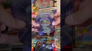 Opening Tyranitar tin! #trending #pokemon #pokemoncards #pokemontins #ripit #unboxing