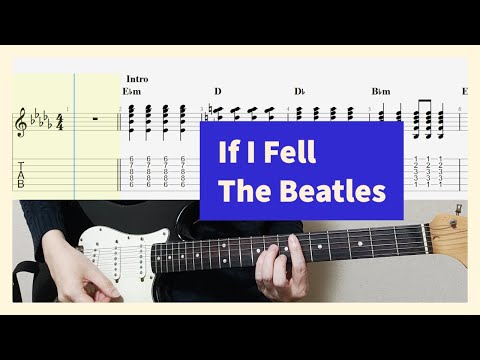 The Beatles - If I Fell Guitar Cover with Tab