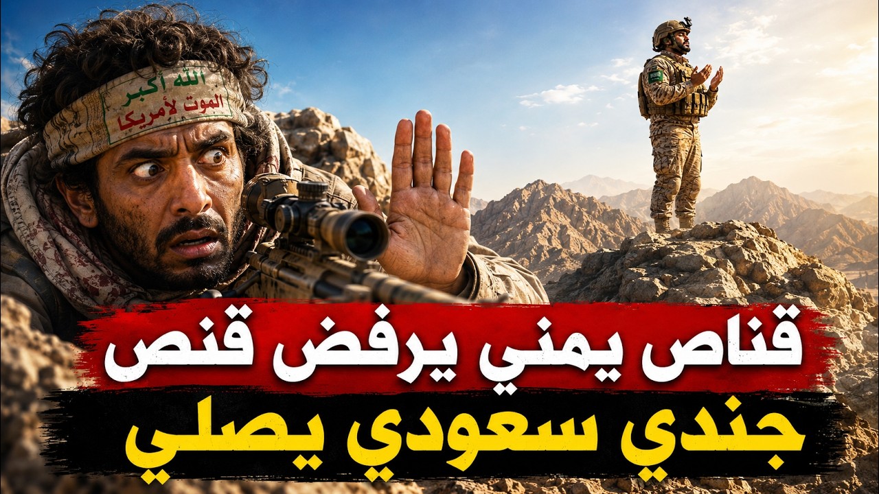 قناص يمني يرفض قنص جندي سعودي يصلس