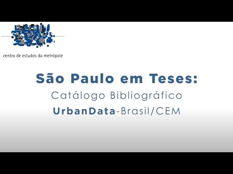 Conheça o UrbanData-Brasil/CEM, banco de dados bibliográfico sobre o Brasil Urbano