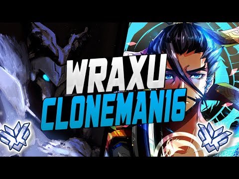 WRAXU RANK #1 HANZO AND CLONEMAN16 BEST REINHARDT! [ OVERWATCH SEASON 7 TOP 500 ]