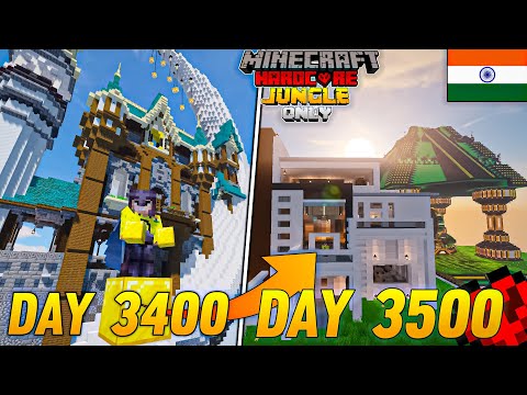 I Survived 3500 Days in Jungle Only World in Minecraft Hardcore(hindi)
