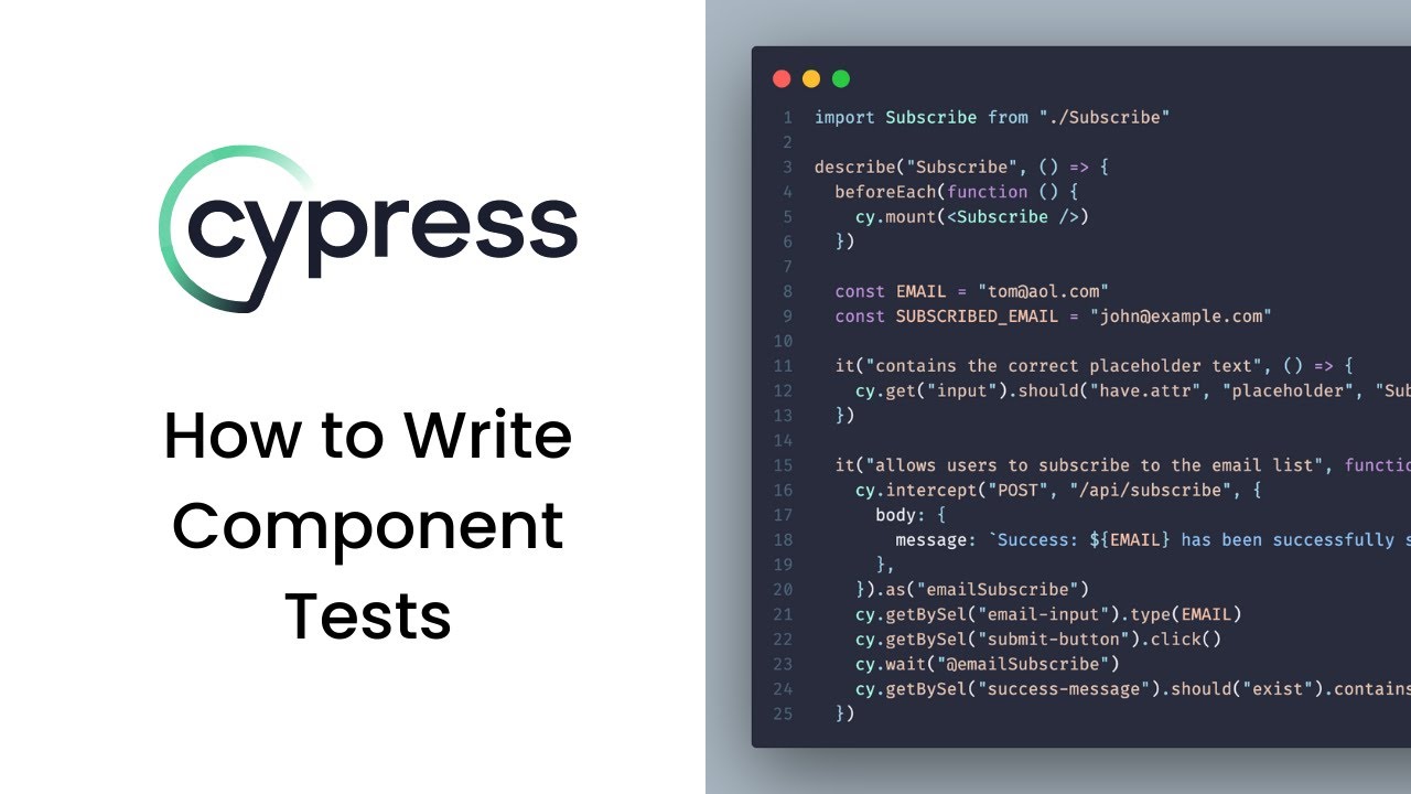 How to write component tests with Cypress