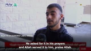 Relative of terrorist celebrating his Martyrdom