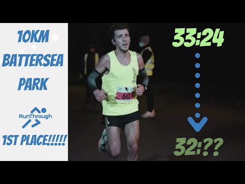 MY FASTEST 10KM RACE EVER (SO FAR) - 1ST PLACE | BATTERSEA PARK | RUNTHROUGH EVENT