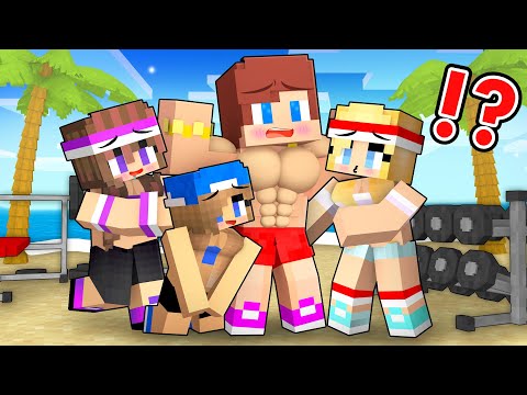 MAIZEN : JJ Beach GYM LOVE CURSE - Minecraft Animation JJ & Mikey