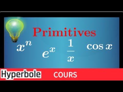Primitives des fonctions usuelles : Cours comprendre les formules et tableaux des primitives