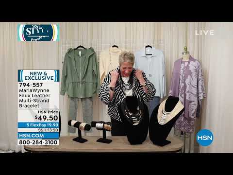 MarlaWynne Faux Leather MultiStrand Stretch Bracelet