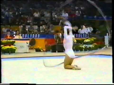 Milena RELJIN (YUG) ribbon - 1988 Seoul Olympics AA final