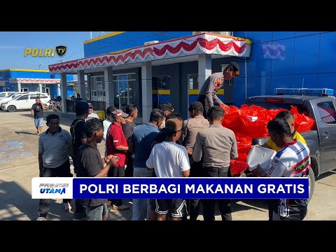 POLDA MALUT BERBAGI MAKANAN UNTUK MASYARAKAT DAN BURUH PELABUHAN